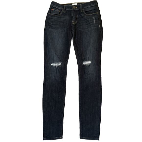 Hudson Jeans Women’s 26 Dark Wash Krista Super Skinny Distressed - Picture 1 of 6